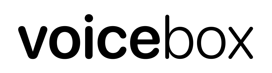 Workmark that says 'voicebox'